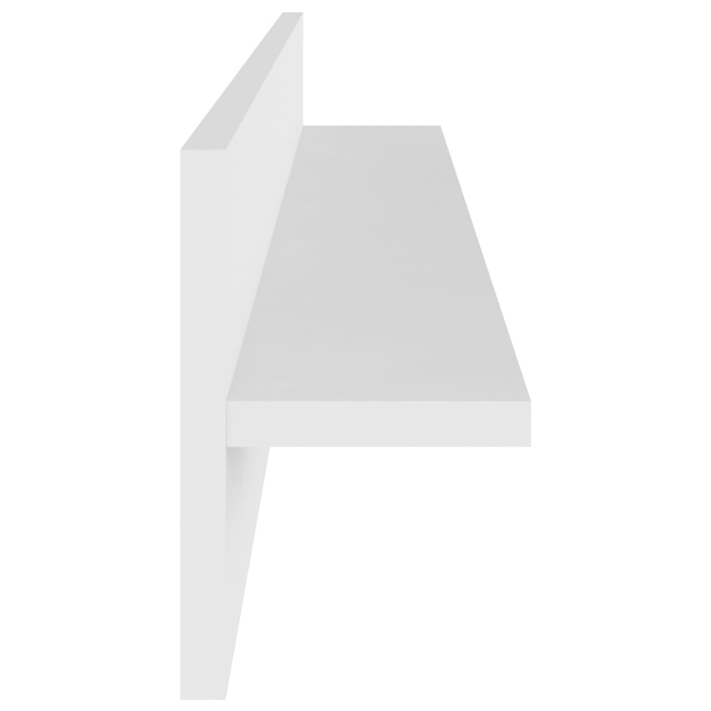 væghylder 2 stk. 80x11,5x18 cm konstrueret træ hvid