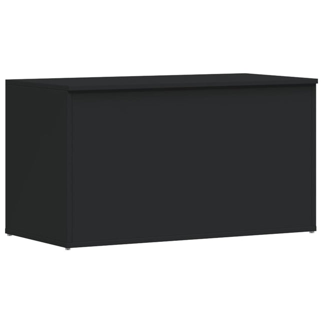 opbevaringskasse 84x42x46 cm konstrueret træ sort