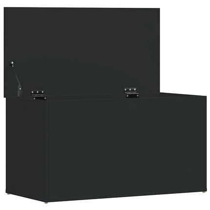 opbevaringskasse 84x42x46 cm konstrueret træ sort