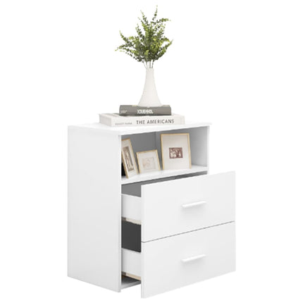 sengeskabe 2 stk. 50x32x60 cm hvid