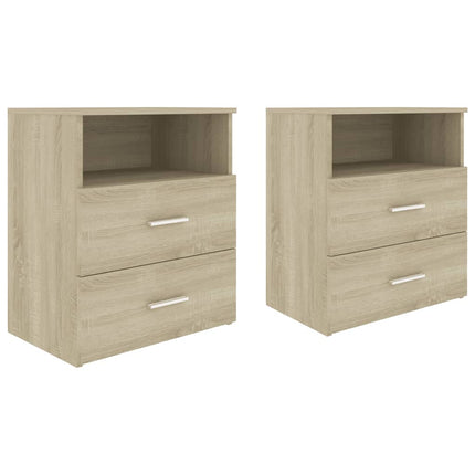sengeskabe 2 stk. 50x32x60 cm sonoma-eg