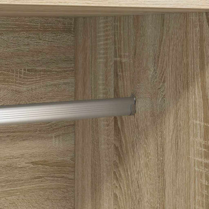 klædeskab 82,5x51,5x180 cm konstrueret træ sonoma-eg