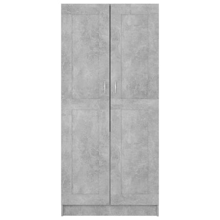klædeskab 82,5x51,5x180 cm konstrueret træ betongrå
