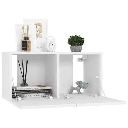 væghængt tv-skab 60x30x30 cm hvid