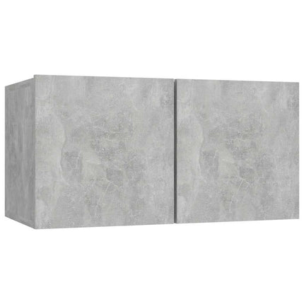væghængte tv-skabe 3 stk. 60x30x30 cm betongrå