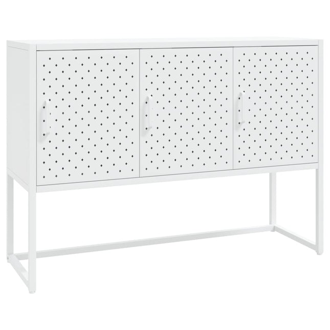 skænk 105x35x75 cm stål hvid
