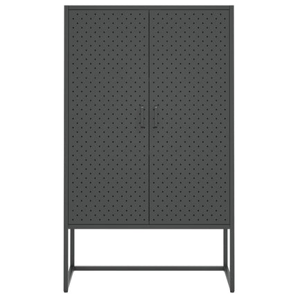 højskab 80x35x135 cm stål antracitgrå
