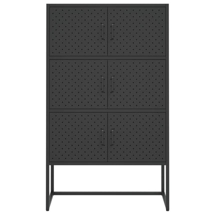 højskab 80x35x135 cm stål sort