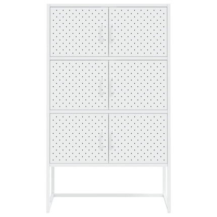 højskab 80x35x135 cm stål hvid