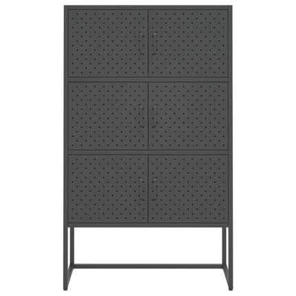 højskab 80x35x135 cm stål antracitgrå