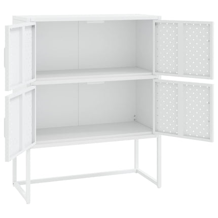 højskab 80x35x100 cm stål hvid