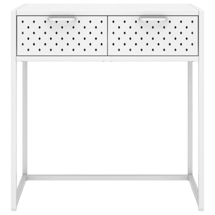 konsolbord 72x35x75 cm stål hvid