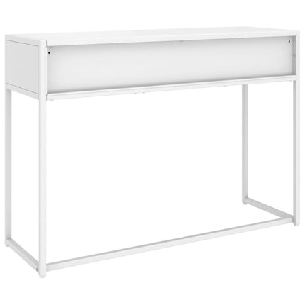 konsolbord 106x35x75 cm stål hvid