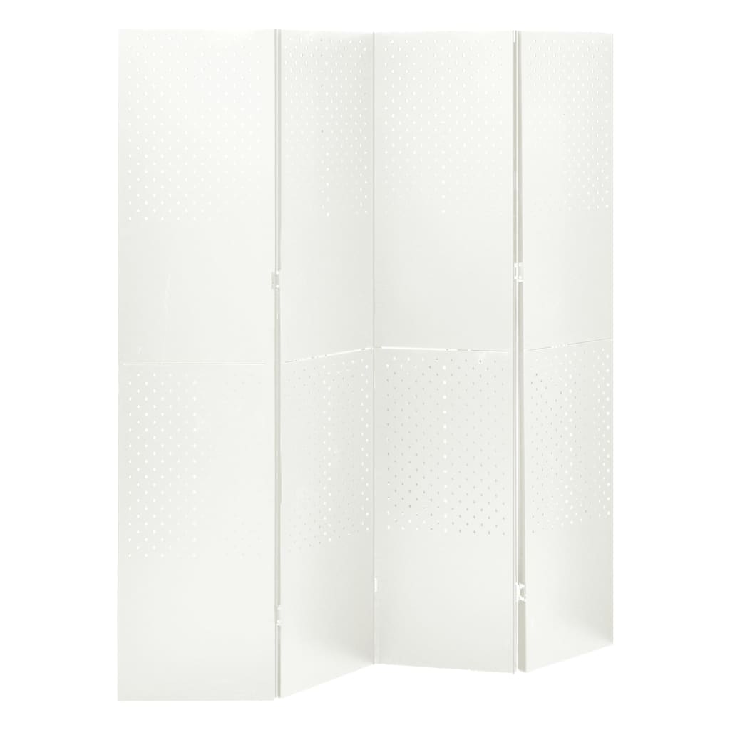 4-panels rumdeler 160x180 cm hvid billede