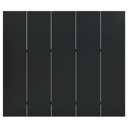 5-panels rumdeler 200x180 cm stål sort