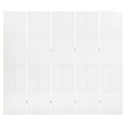 5-panels rumdeler 200x180 cm stål hvid