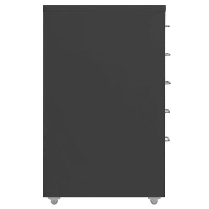 mobilt arkivskab 28x41x69 cm metal antracitgrå