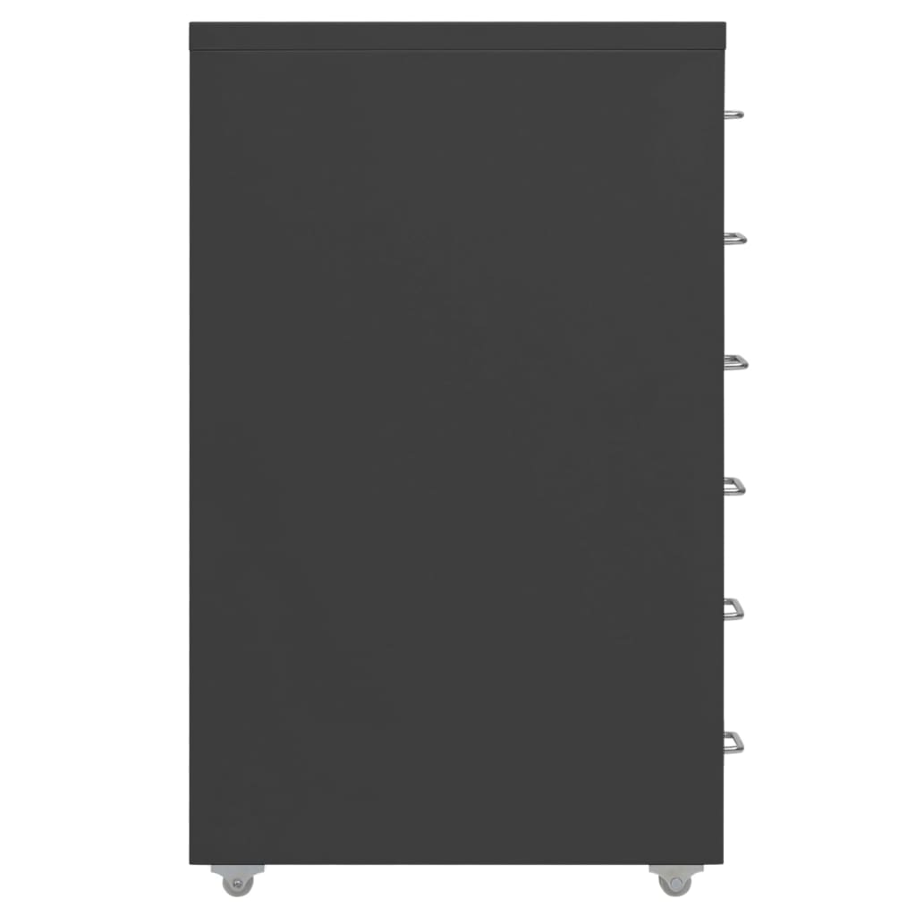 mobilt arkivskab 28x41x69 cm metal antracitgrå
