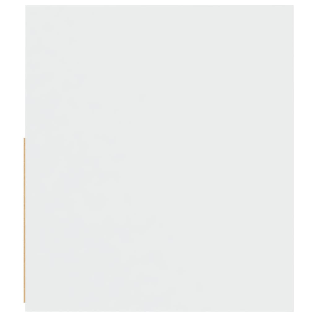 sengeborde med LED-lys 2 stk. 60x35x40 cm hvid