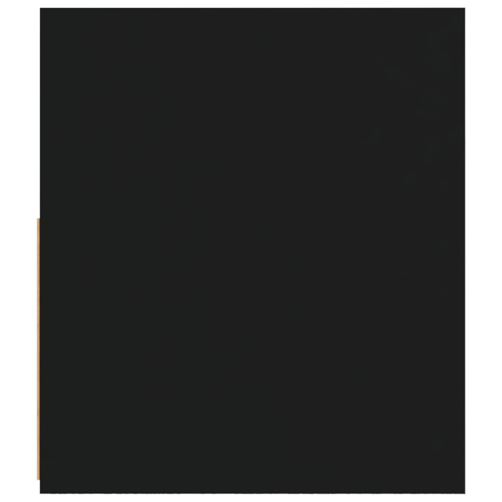 sengeborde med LED-lys 2 stk. 60x35x40 cm sort