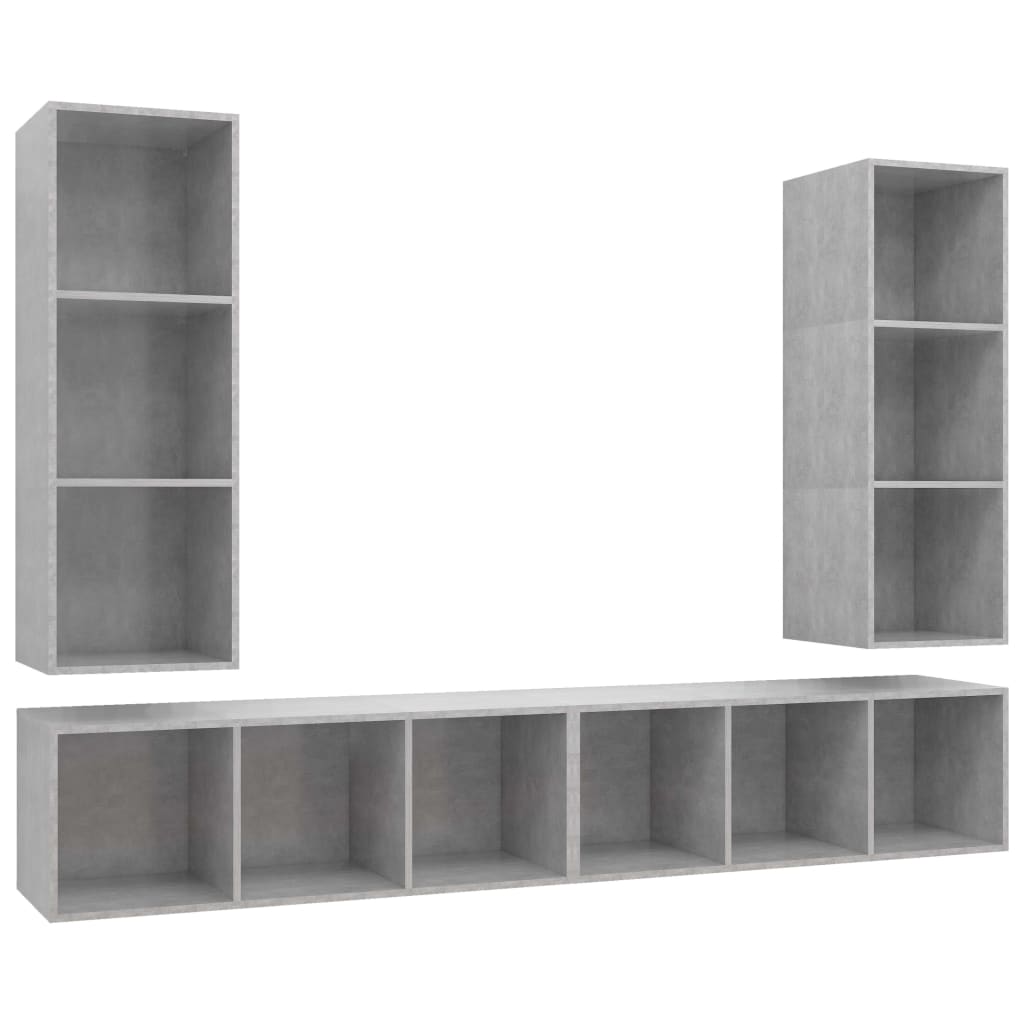 | Væg TV Skab | Vægmonteret 4 pcs 37 x 37 x 107,5 cm