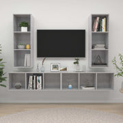 | Væg TV Skab | Vægmonteret 4 pcs 37 x 37 x 107,5 cm