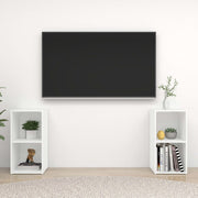 tv-skabe 2 stk. 72x35x36,5 cm konstrueret træ hvid