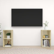 tv-skabe 2 stk. 72x35x36,5 cm konstrueret træ sonoma-eg