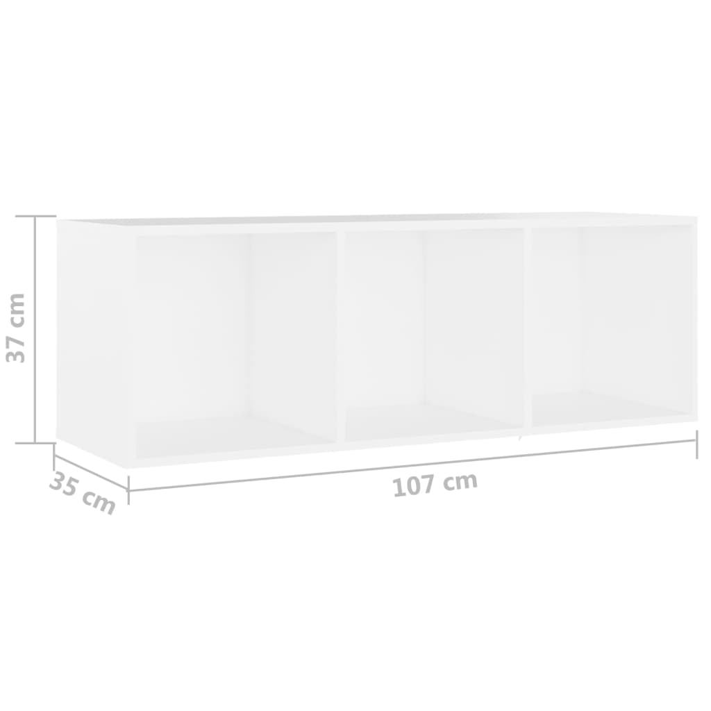tv-skabe 2 stk. 107x35x37 cm konstrueret træ hvid