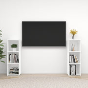 tv-skabe 2 stk. 107x35x37 cm konstrueret træ hvid