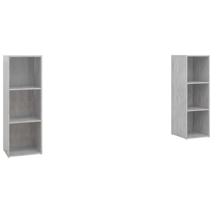 tv-skabe 2 stk. 107x35x37 cm konstrueret træ betongrå