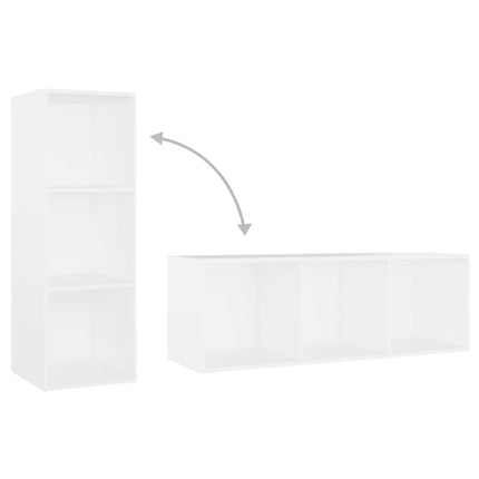 tv-skabe 2 stk. 107x35x37 cm konstrueret træ hvid