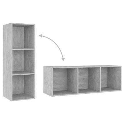 tv-skabe 3 stk. 107x35x37 cm konstrueret træ betongrå