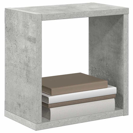 væghylder 4 stk. 26x15x26 cm kubeformet betongrå