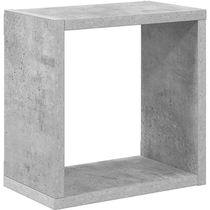 væghylder 4 stk. 26x15x26 cm kubeformet betongrå