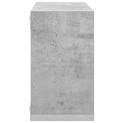 væghylder 4 stk. 26x15x26 cm kubeformet betongrå