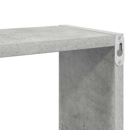 væghylder 4 stk. 26x15x26 cm kubeformet betongrå