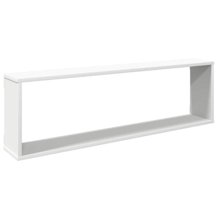 væghængte kubehylder 2 stk. 100x15x30 cm konstrueret træ hvid
