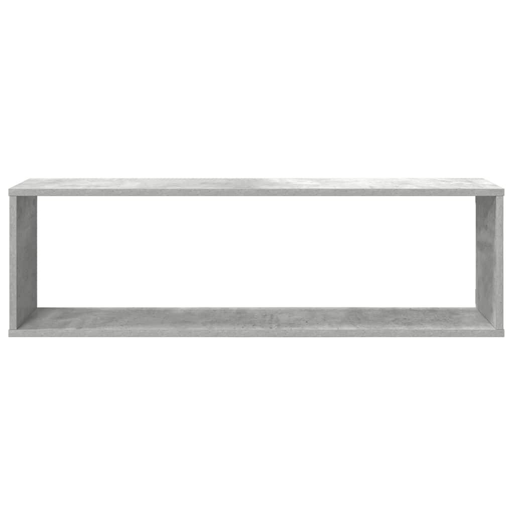 væghylder 2 stk. 100x15x30 cm konstrueret træ betongrå