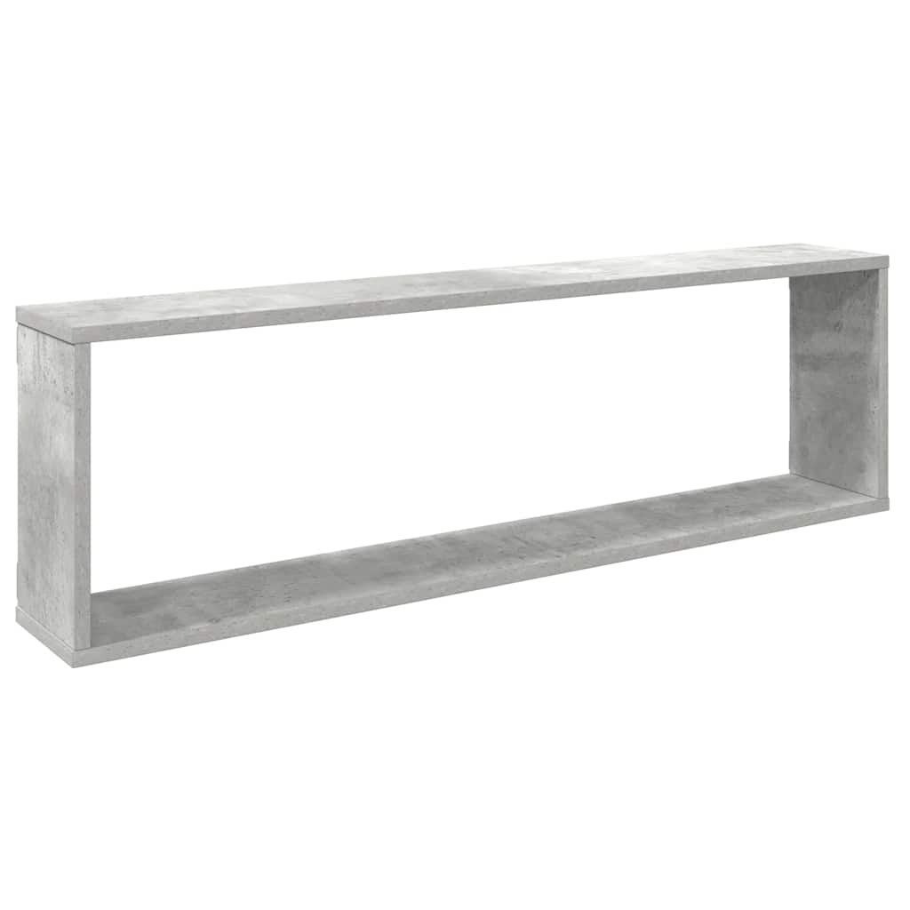 væghylder 4 stk. 100x15x30 cm konstrueret træ betongrå