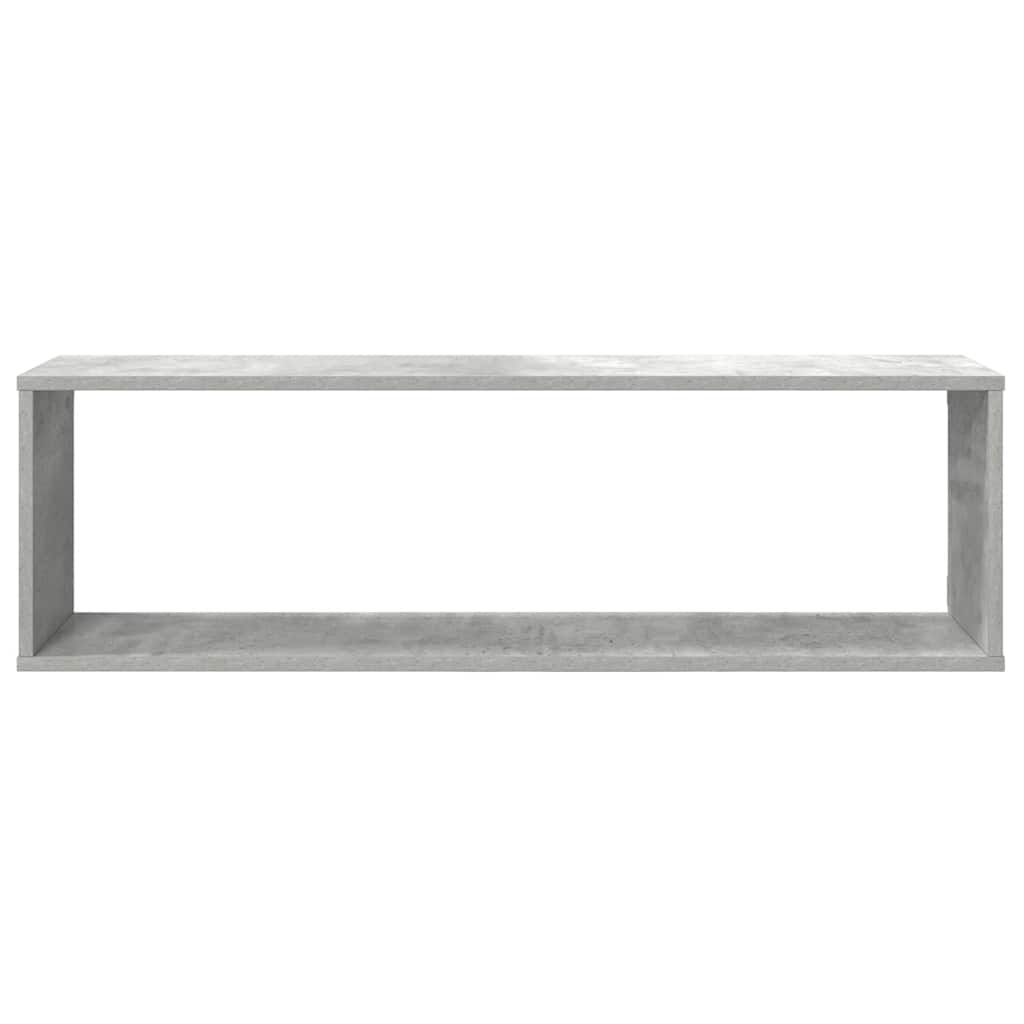 væghylder 4 stk. 100x15x30 cm konstrueret træ betongrå