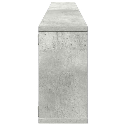 væghylder 4 stk. 100x15x30 cm konstrueret træ betongrå