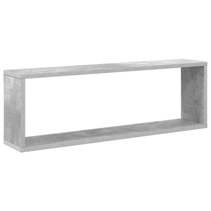 væghylder 2 stk. 80x15x26,5 cm konstrueret træ betongrå