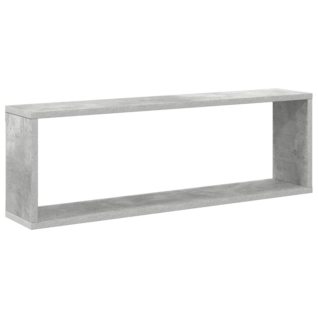 væghylder 4 stk. 80x15x26,5 cm konstrueret træ betongrå