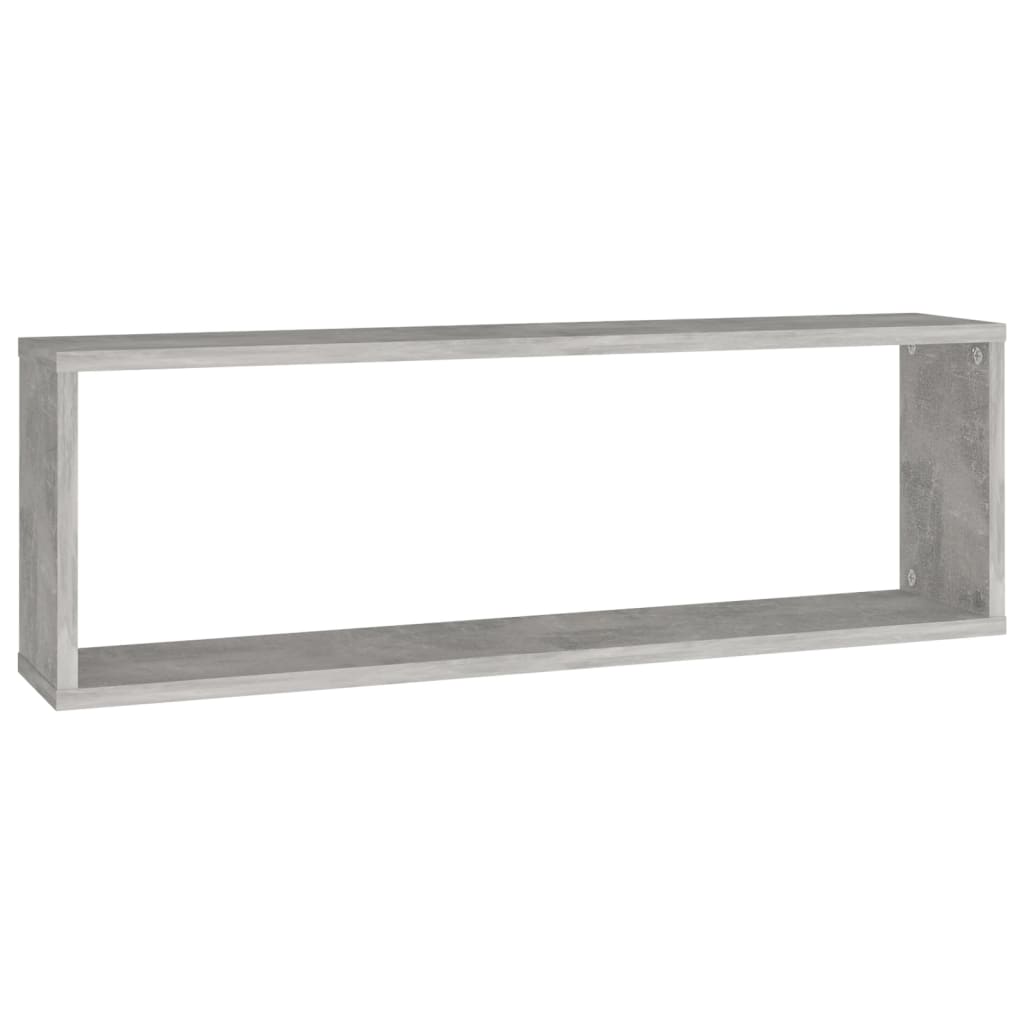 væghylder 4 stk. 80x15x26,5 cm konstrueret træ betongrå