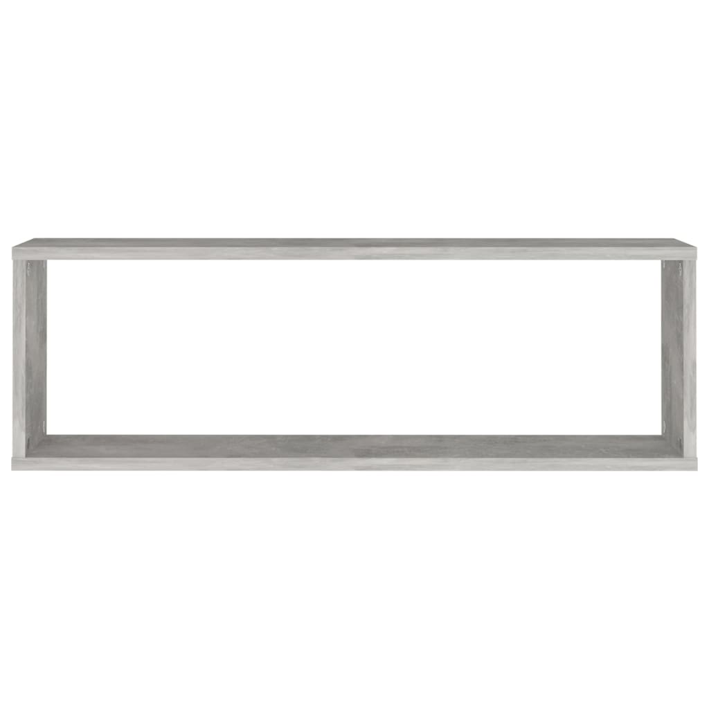 væghylder 4 stk. 80x15x26,5 cm konstrueret træ betongrå