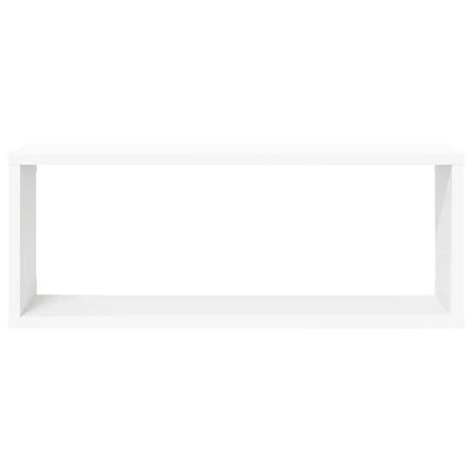 væghylder 2 stk. 60x15x23 cm kubeformet konstrueret træ hvid
