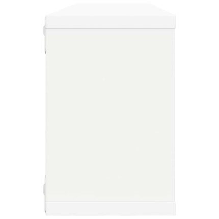 væghylder 4 stk. 60x15x23 cm kubeformet konstrueret træ hvid
