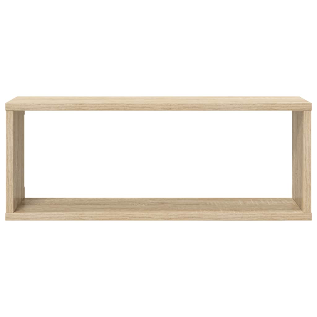 væghylder 4stk. 60x15x23cm kubeformet konstrueret træ sonoma-eg