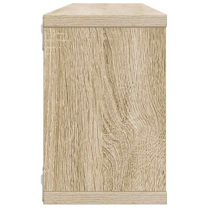 væghylder 6stk. 60x15x23cm kubeformet konstrueret træ sonoma-eg